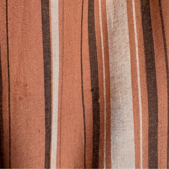 Angie Tie Waist Rust Colored Striped Wide Leg Palazzo Boho Trouser Pants Size L - Picture 13 of 13
